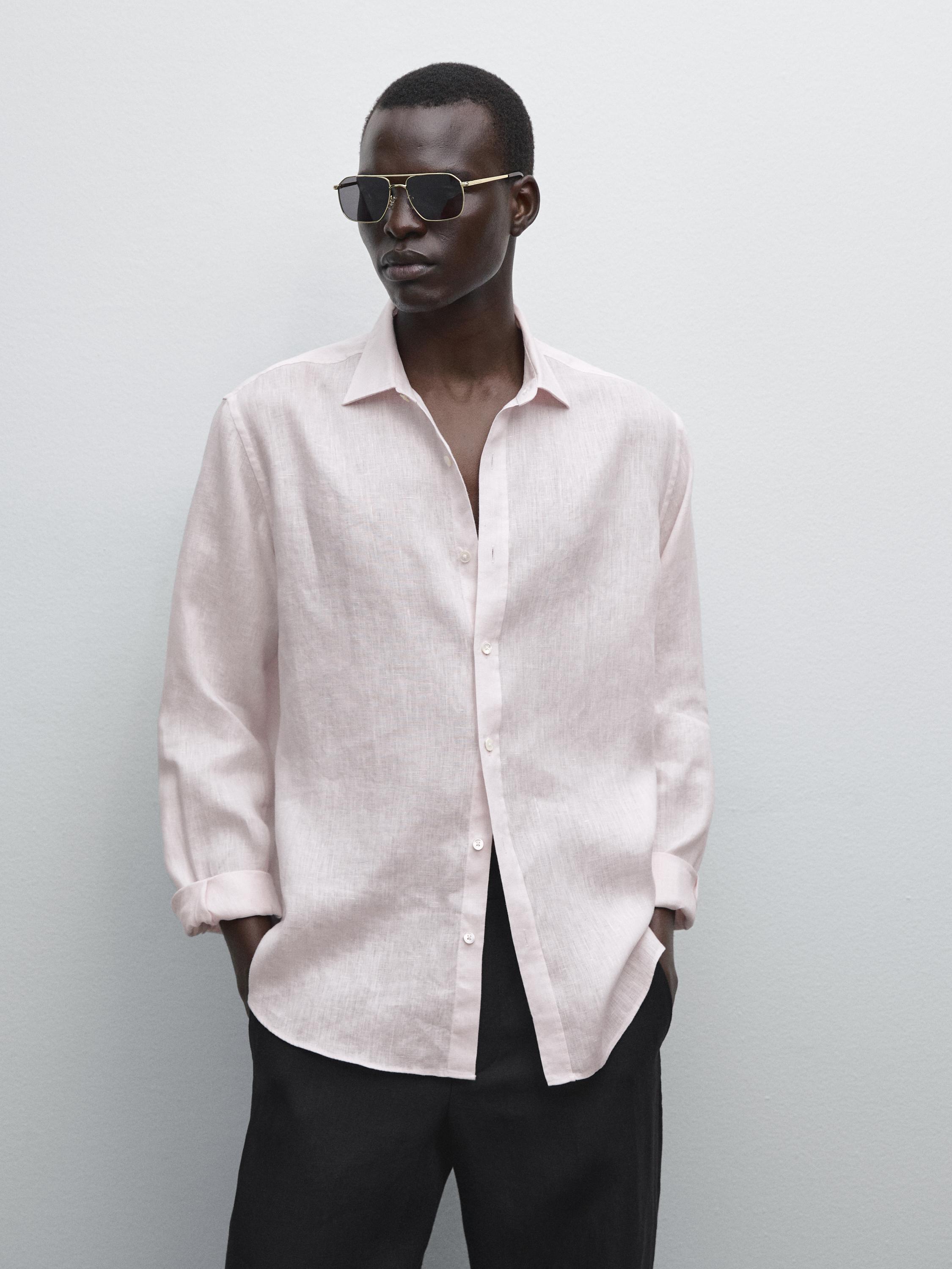 100% linen regular fit shirt